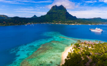 Kreuzfahrtschiff Aranui 5 in Französisch Polynesien