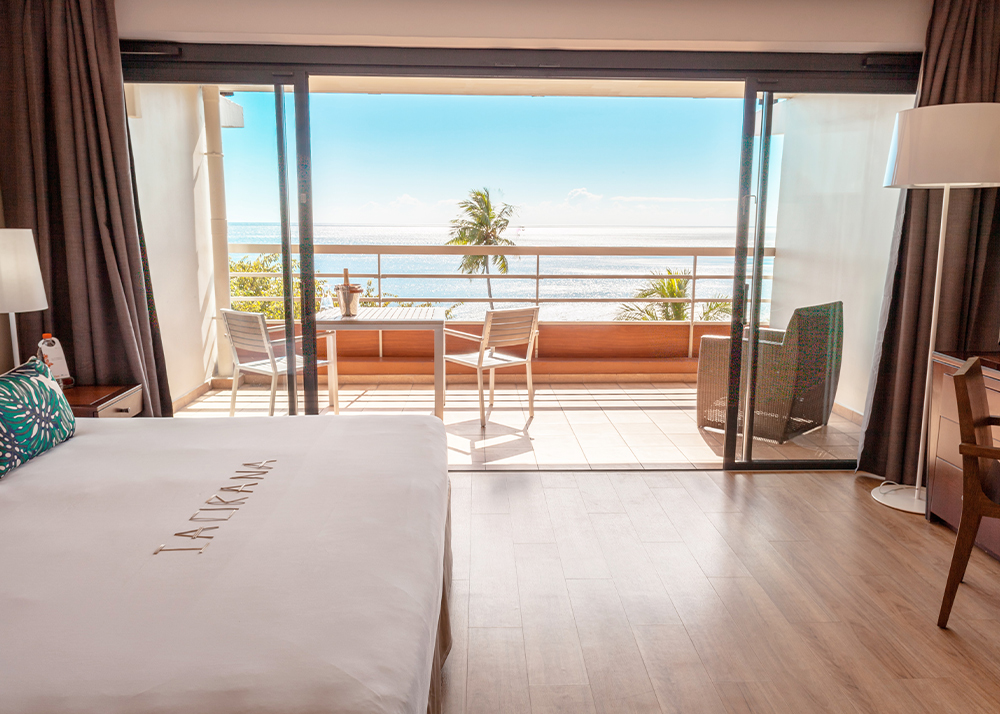 Zimmer mit Meerblick des Tahiti Pearl Beach Resort